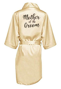 New Bride Bridesmaid Robe With White Black Letters Mother