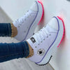 Classic White Canvas Shoes Women Sneakers Solid Lace-up Casual