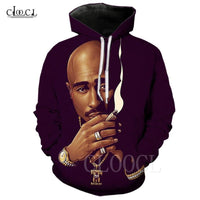 2Pac Tupac Hoodie for Men/Women Autumn Winter Hooded Tops 3D Print Hip