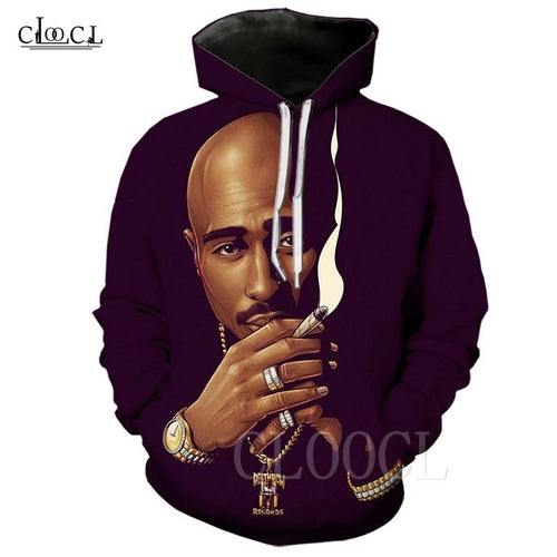 2Pac Tupac Hoodie for Men/Women Autumn Winter Hooded Tops 3D Print Hip
